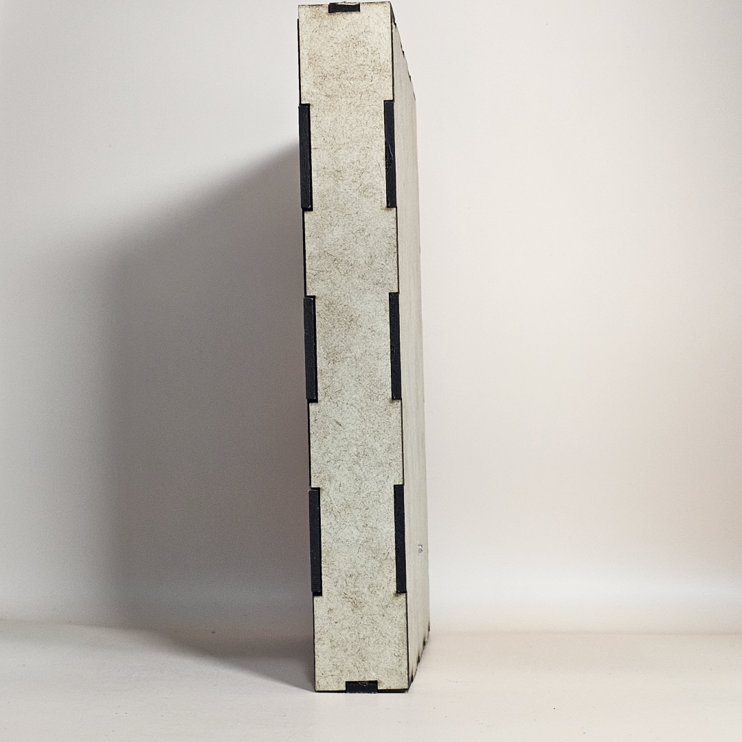 Imagen de ejemplo, caja de luz para lampara retro iluminada (Vista lateral)