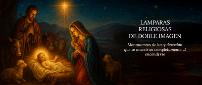 Lámparas retroiluminadas con imagen revelada