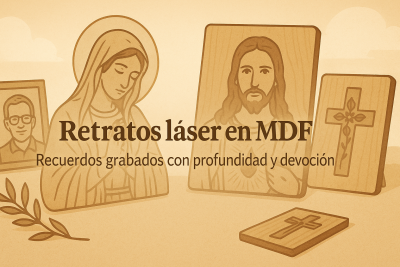 Retratos láser en MDF