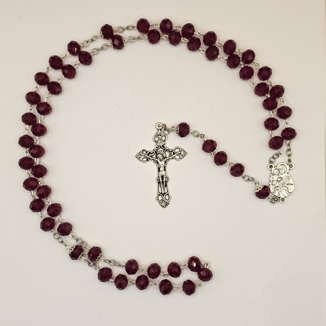 Rosario con Medalla San José y el niño Jesús y Ruega por nosotros, Crucifijo de Cristo Crucificado