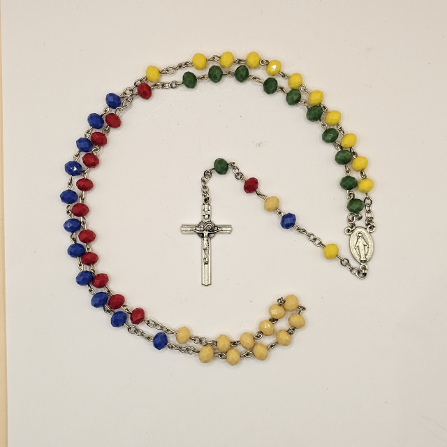 Rosario Misionero con Medalla de la Virgen Milagrosa, Crucifijo de Cristo Crucificado