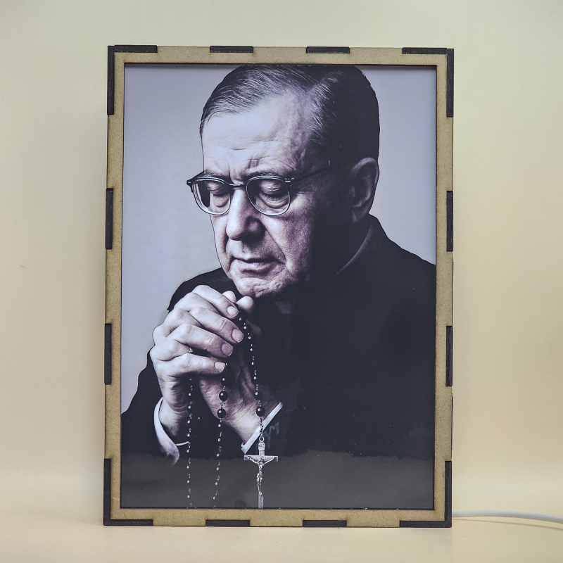Lámpara LED de San Josemaría Escrivá de Balaguer rezando el Rosario - Galeria