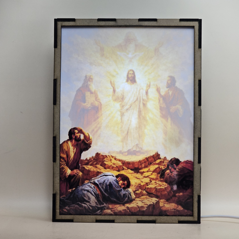 Lámpara LED de la Transfiguración del Señor con Jesús, Moisés, Elías y tres apóstoles - Galeria