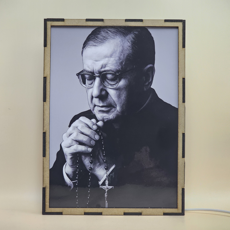 Lámpara LED de San Josemaría Escrivá de Balaguer rezando el Rosario - Galeria